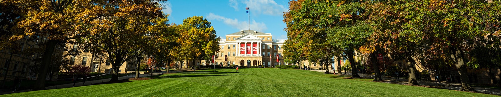 View of Bascom Hall from bottom of hill