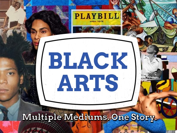 Poster promoting Black History Month at UW–Madison with the wording: Black Arts. Multiple Mediums. One Story.