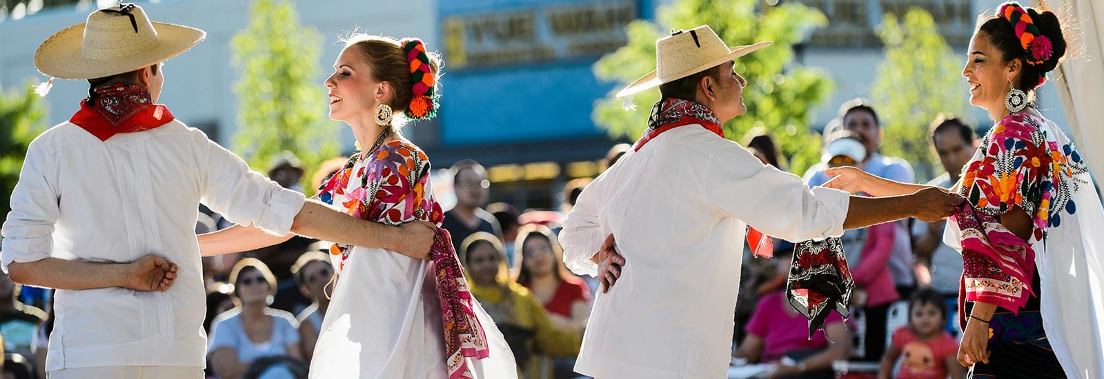 Traditional Mexican folklore dancers perform at the South Madison International Community Night